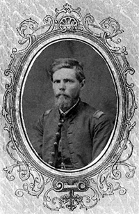Black and white photograph of Captain William M. Duncan of Company A in his Civil War Union Army uniform
